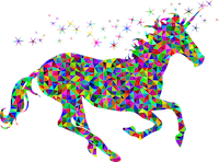 Free colorful prismatic unicorn chromatic illustration