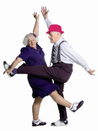 Old couple dancing