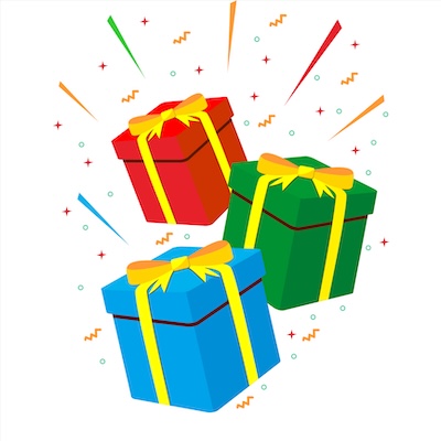 Happy Birthday Gift Surprise Opening Present Box Birthday present rainbow gift present box surprise prize.