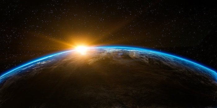 Sunrise, Space, Outer Space, Globe, World, Earth, Flare