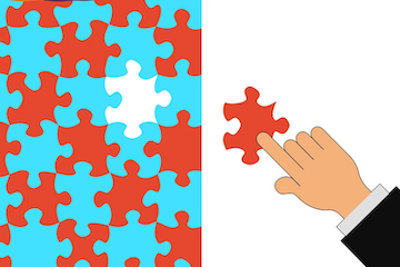 Free puzzle pieces match illustration