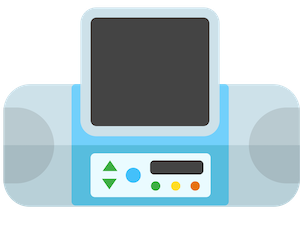 A blue and white PD cycler.