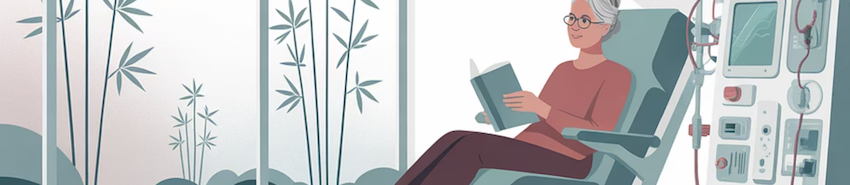 relaxing while on dialysis