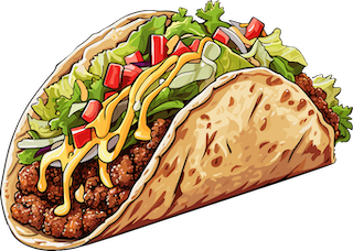 Free mexican taco fresh vector