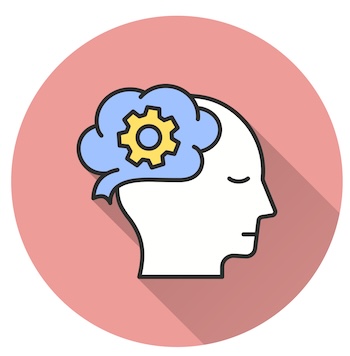 Psychotherapy icon with long shadow