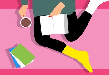 Free Woman Studying Different Socks illustration and picture