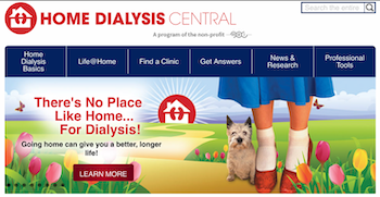 Home dialysis central website image