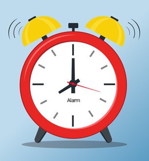 Free alarm time flat vector style=