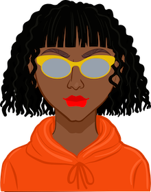 Free woman sunglasses lipstick vector