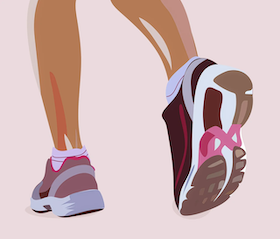 Free sport hiking shoe illustration