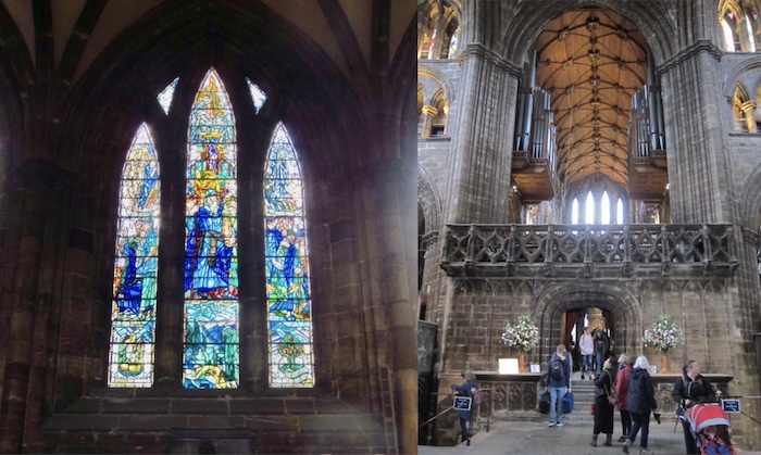 A large stained glass window Description automatically generated with low confidence