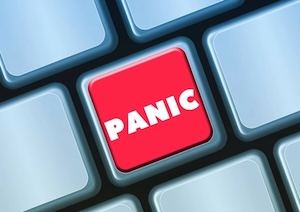 keyboard stud button 'panic' illustration