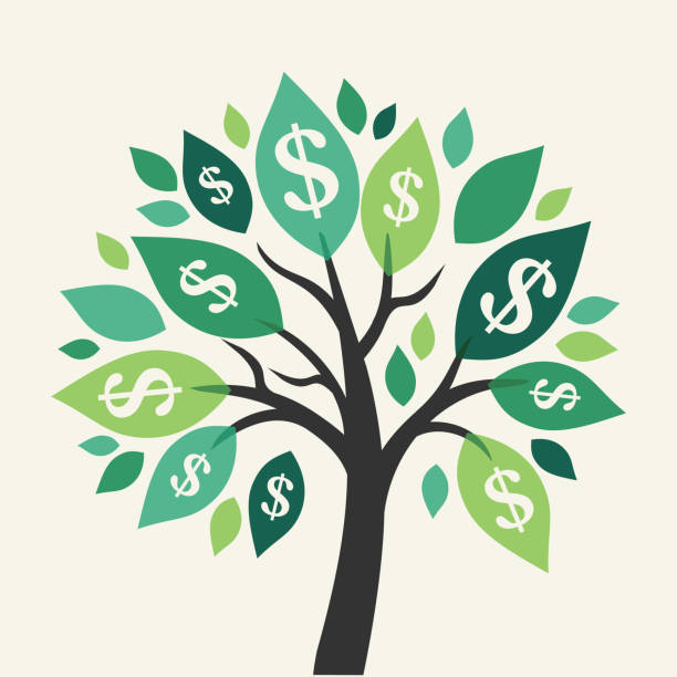 Vector money tree - symbol of successful business Vector money tree