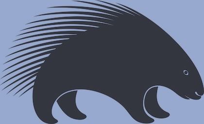 Porcupine EPS 10. Vector illustration Porcupine stock vector