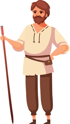 Free peasant farmer agricultural vector