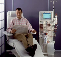 Man on dialysis