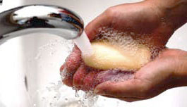 Handen wassen