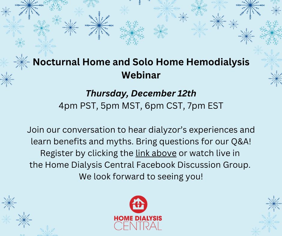 Nocturnal Home and Solo Home Hemodialysis Webinar